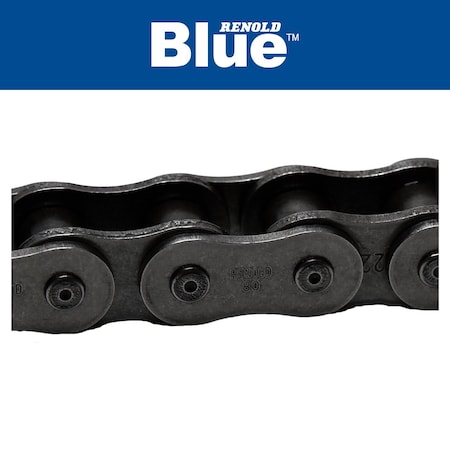 Renold 1-1/4in. PITCH, RIVETED, 1 STRAND, CARBON STEEL, 10FT 100A1X10FT